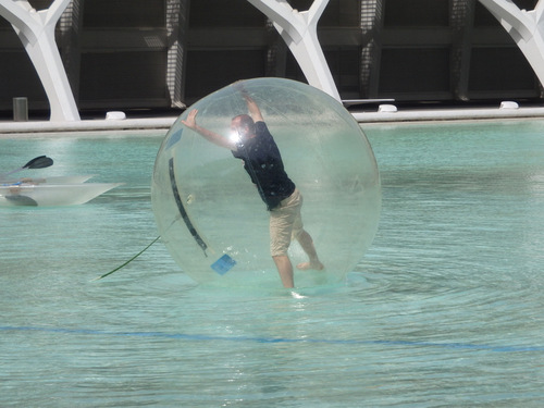 Plastic water bubble.